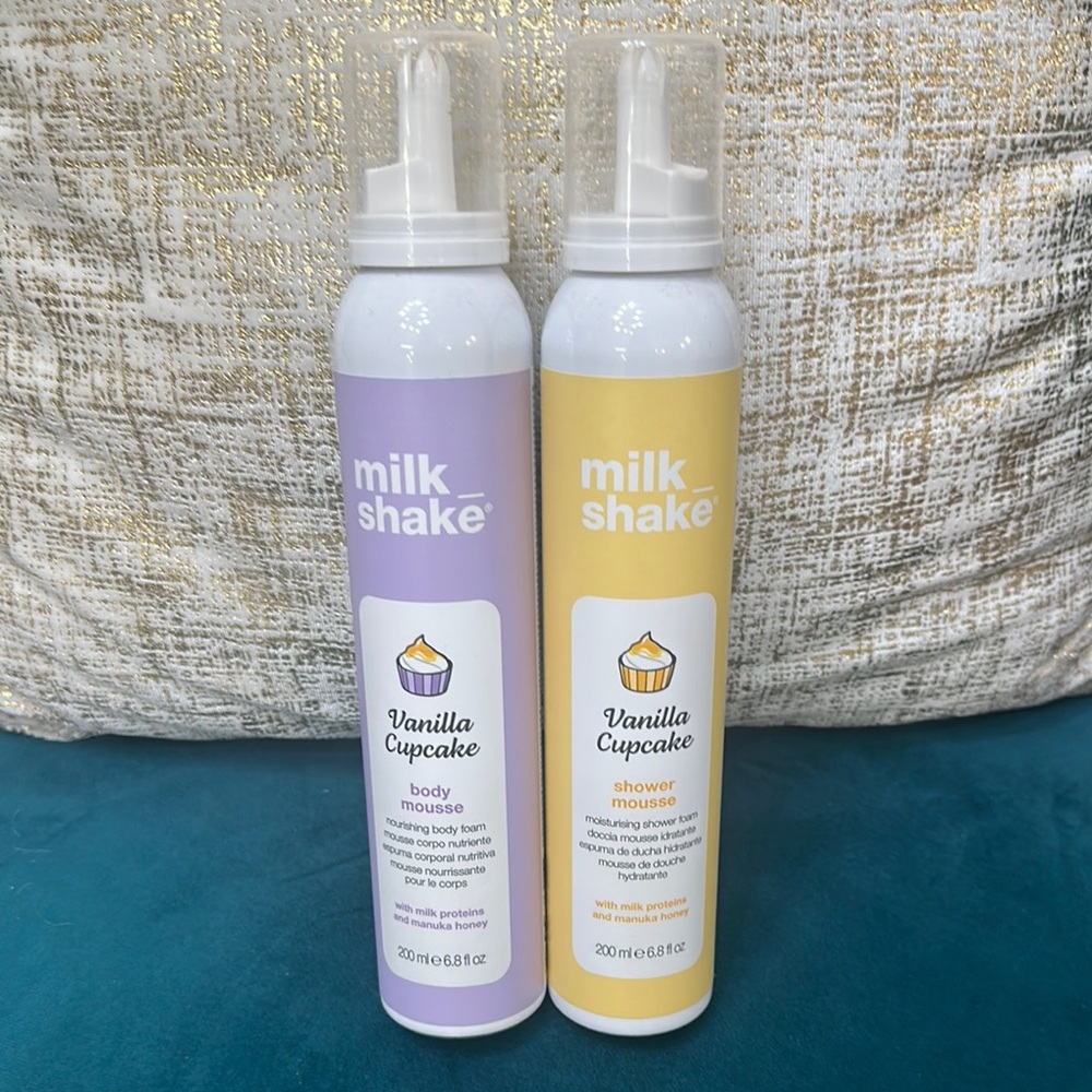 Vanilla Cupcake Body and Shower Mousse Set - Purple and Yellow